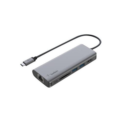 Belkin Components Belkin CONNECT USB-C 6-in-1 Multiport Adapter - dockningsstation - USB-C - HDMI - 1GbE