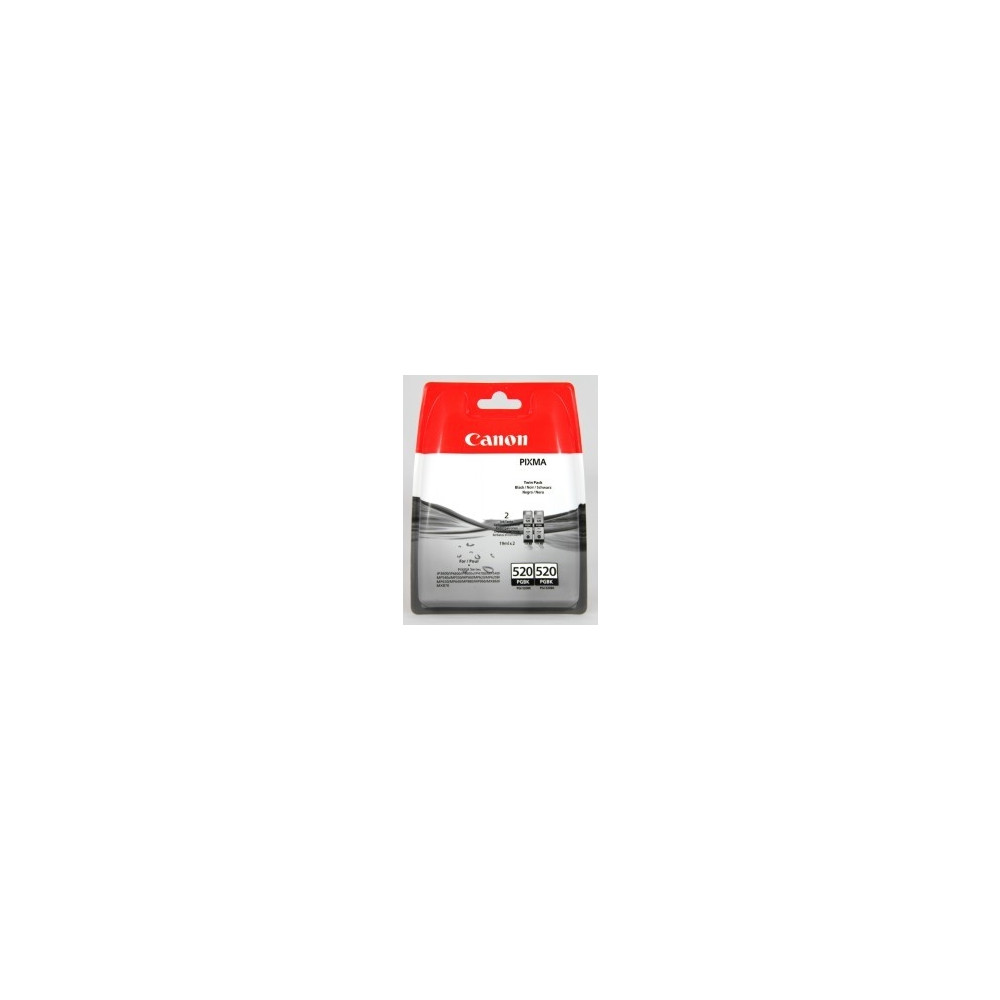 Produktbild för Canon PGI-520BK Twin Pack - 2-pack - svart - original - bläcktank