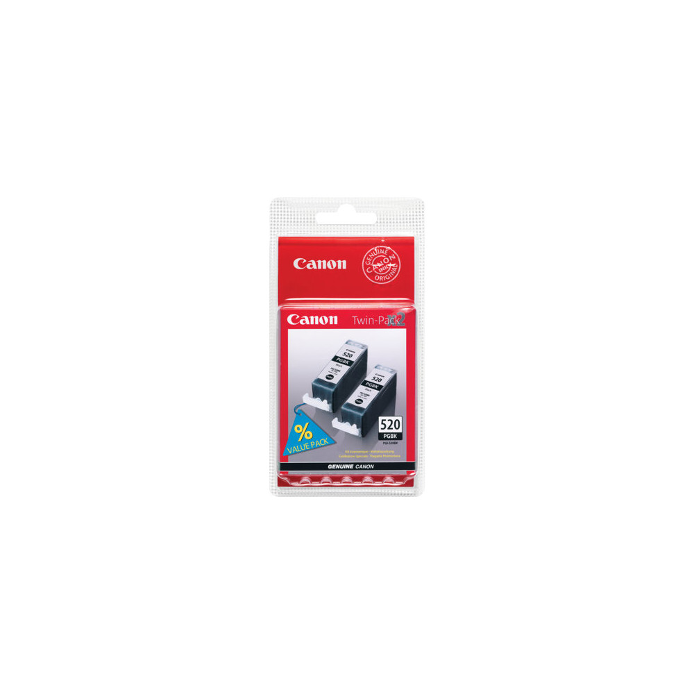Produktbild för Canon PGI-520BK Twin Pack - 2-pack - svart - original - bläcktank