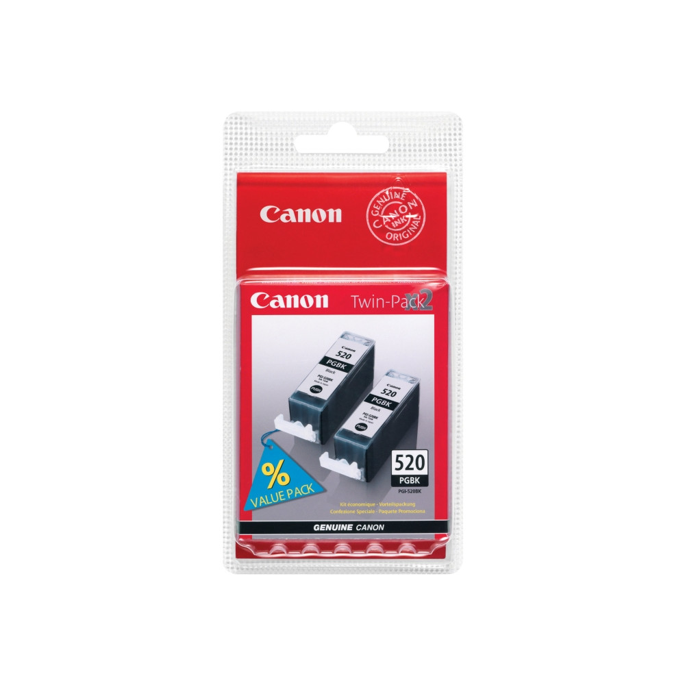 Produktbild för Canon PGI-520BK Twin Pack - 2-pack - svart - original - bläcktank