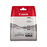 Produktbild för Canon PGI-520BK Twin Pack - 2-pack - svart - original - bläcktank