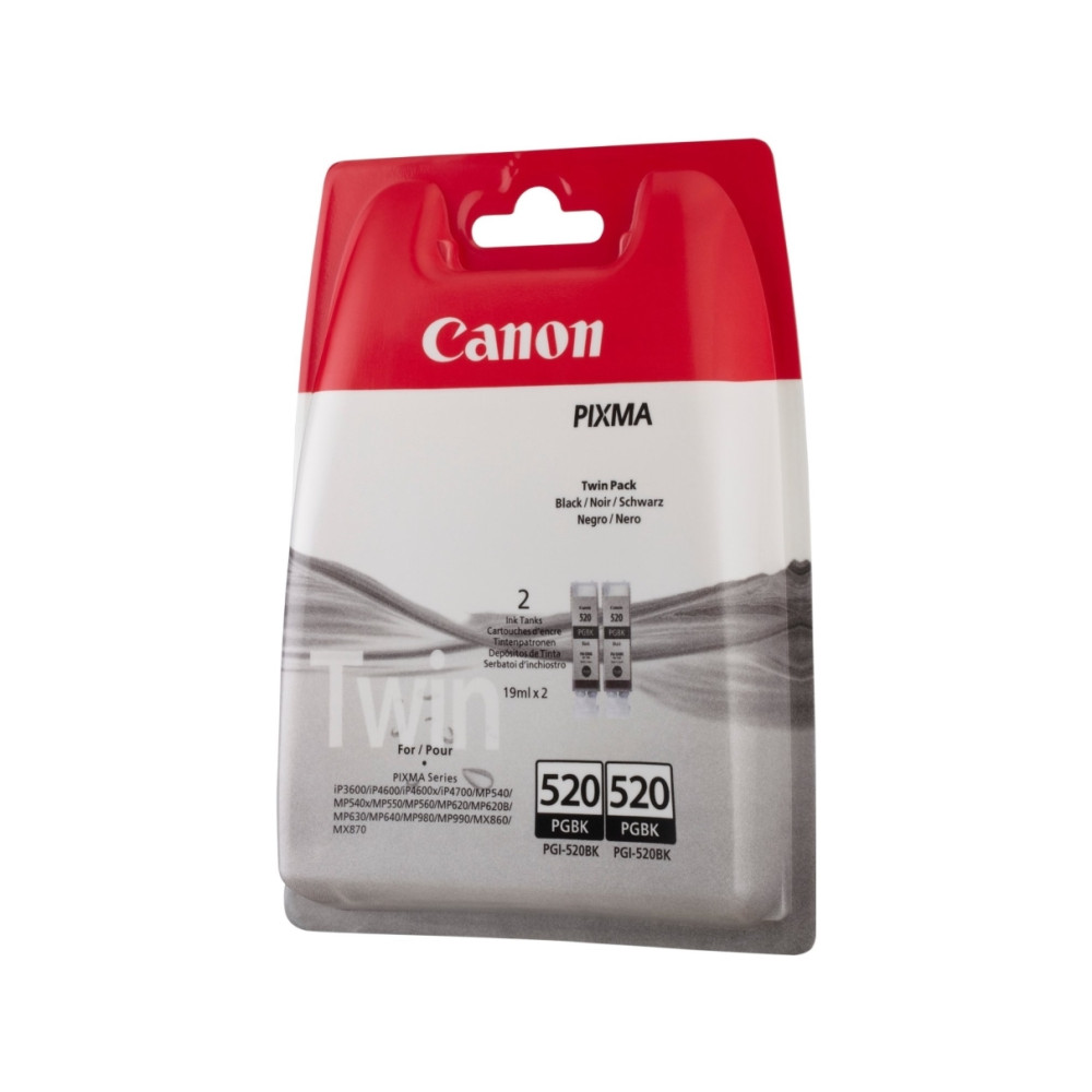 Produktbild för Canon PGI-520BK Twin Pack - 2-pack - svart - original - bläcktank
