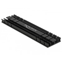 Produktbild för Delock Heatsink flat 100 mm for M.2 module black - kylfläns för halvledarenhet
