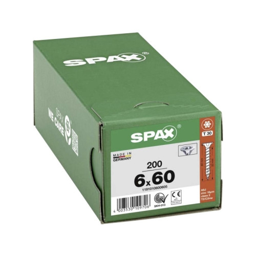Spax 6,0X60/53 FZB US TORX30 spånskiveskruv