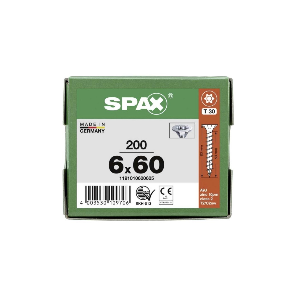 Produktbild för 6,0X60/53 FZB US TORX30 spånskiveskruv