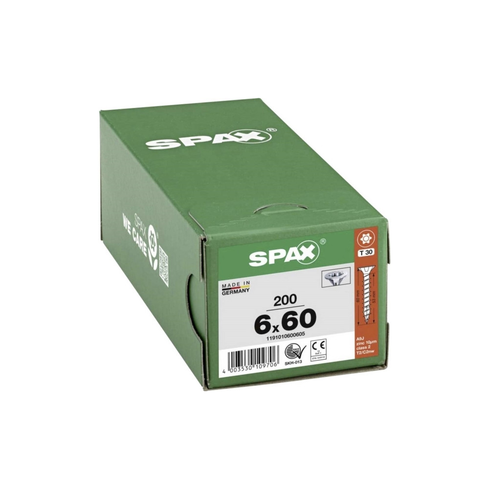 Produktbild för 6,0X60/53 FZB US TORX30 spånskiveskruv