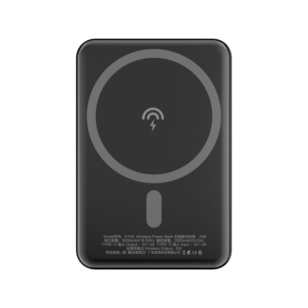 Produktbild för DUDAO trådlös powerbank MagSafe 5000 mAh svart K14S wireless...
