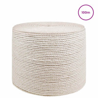 Produktbild för Jutegarn 2 pcs 2 Vit 100% Tossa jute