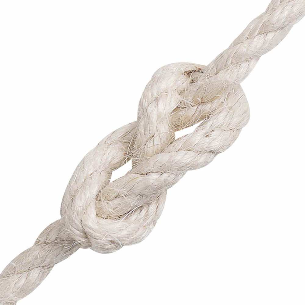 Produktbild för Jutegarn 4 Vit 100% Tossa jute