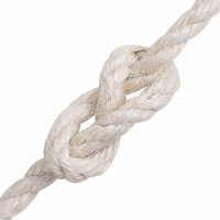 Produktbild för Jutegarn 4 Vit 100% Tossa jute