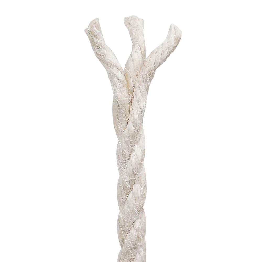 Produktbild för Jutegarn 4 Vit 100% Tossa jute