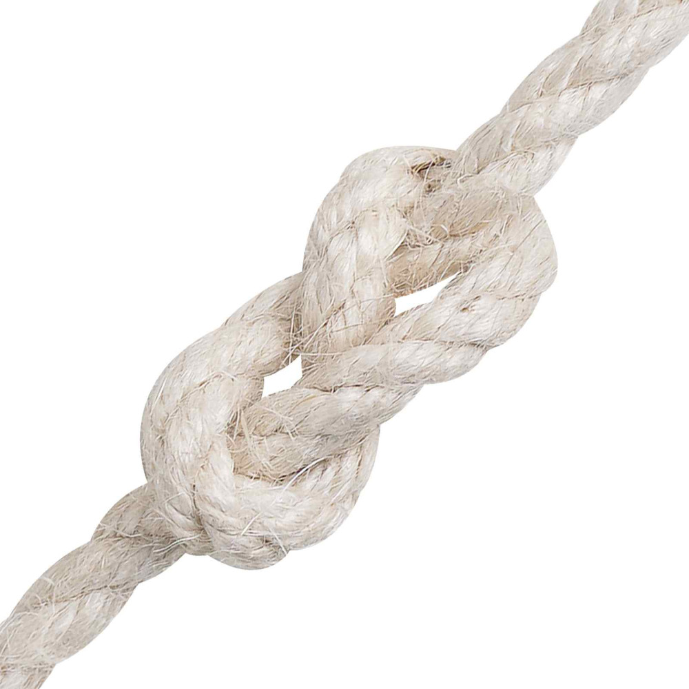 Produktbild för Juterep 6 Vit 100% Tossa jute