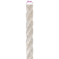 Produktbild för Juterep 6 Vit 100% Tossa jute
