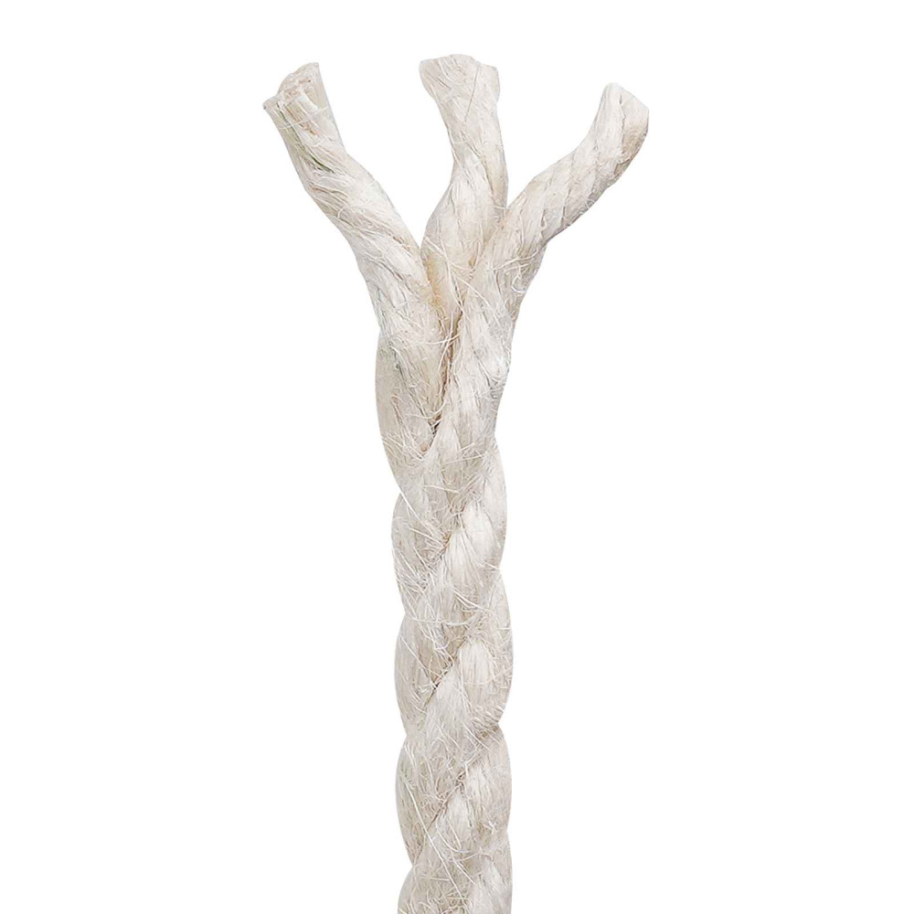 Produktbild för Juterep 6 Vit 100% Tossa jute