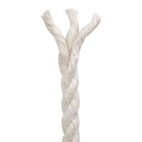 Produktbild för Juterep 6 Vit 100% Tossa jute