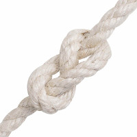 Produktbild för Juterep 8 Vit 100% Tossa jute