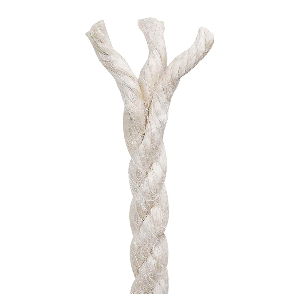 Produktbild för Juterep 8 Vit 100% Tossa jute