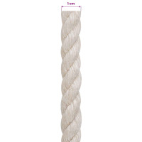 Produktbild för Juterep 10 Vit 100% Tossa jute