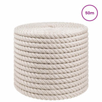 Produktbild för Juterep 10 Vit 100% Tossa jute