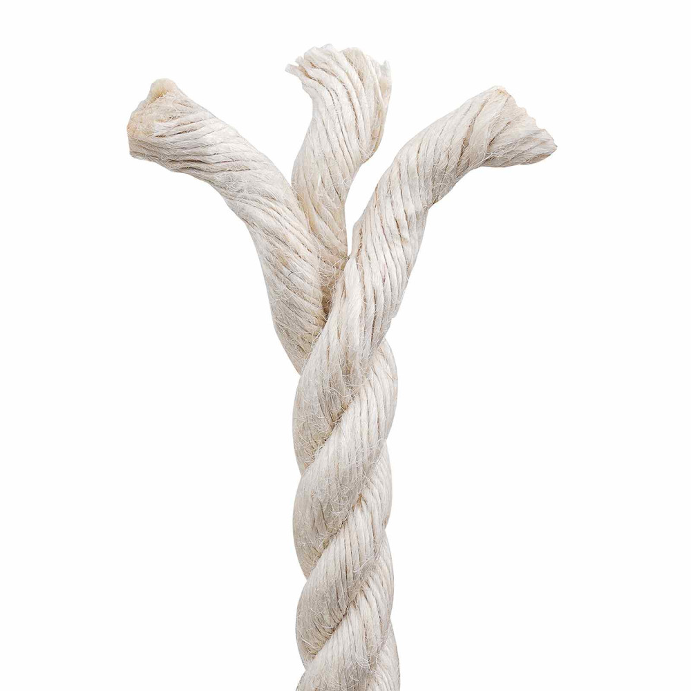 Produktbild för Juterep 10 Vit 100% Tossa jute