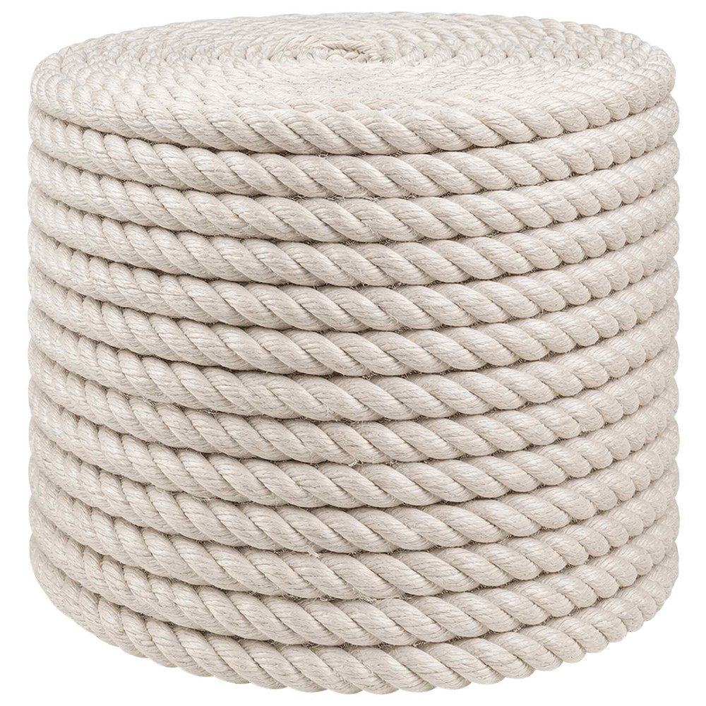 Produktbild för Juterep 12 Vit 100% Tossa jute