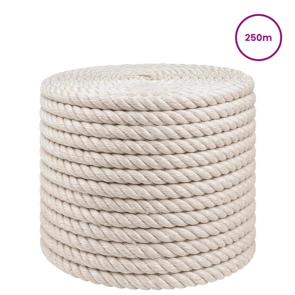 Produktbild för Juterep 12 Vit 100% Tossa jute