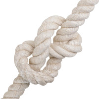 Produktbild för Juterep 16 Vit 100% Tossa jute