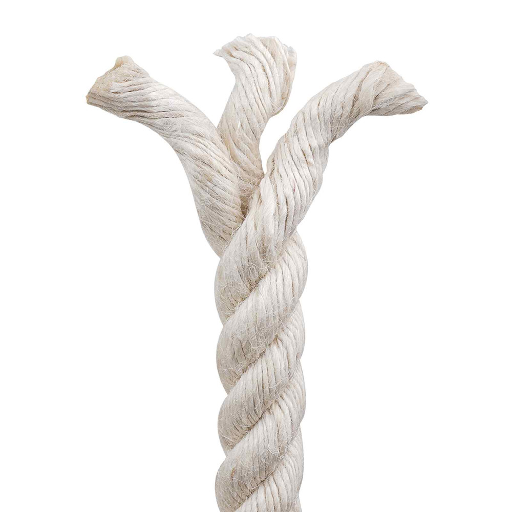 Produktbild för Juterep 20 Vit 100% Tossa jute