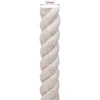 Produktbild för Juterep 24 Vit 100% Tossa jute