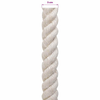 Produktbild för Juterep 30 Vit 100% Tossa jute