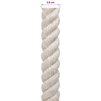 Produktbild för Juterep 36 Vit 100% Tossa jute