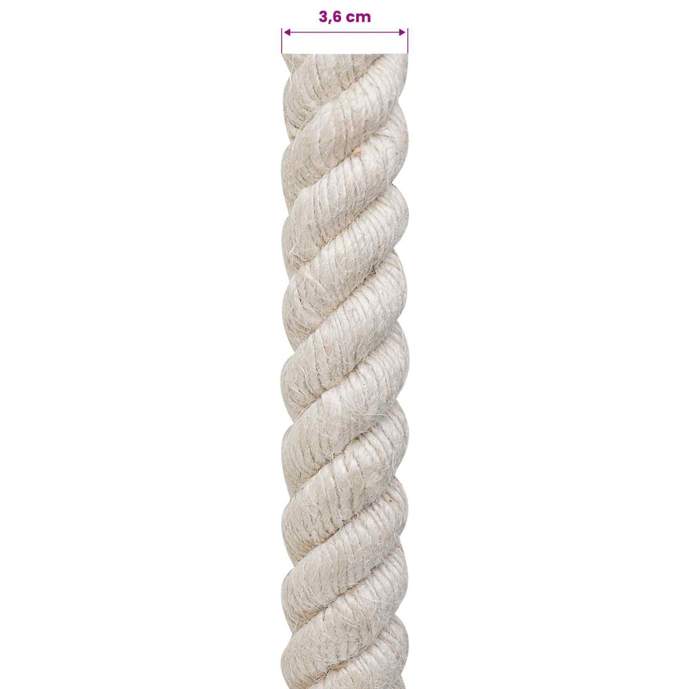 Produktbild för Juterep 36 Vit 100% Tossa jute