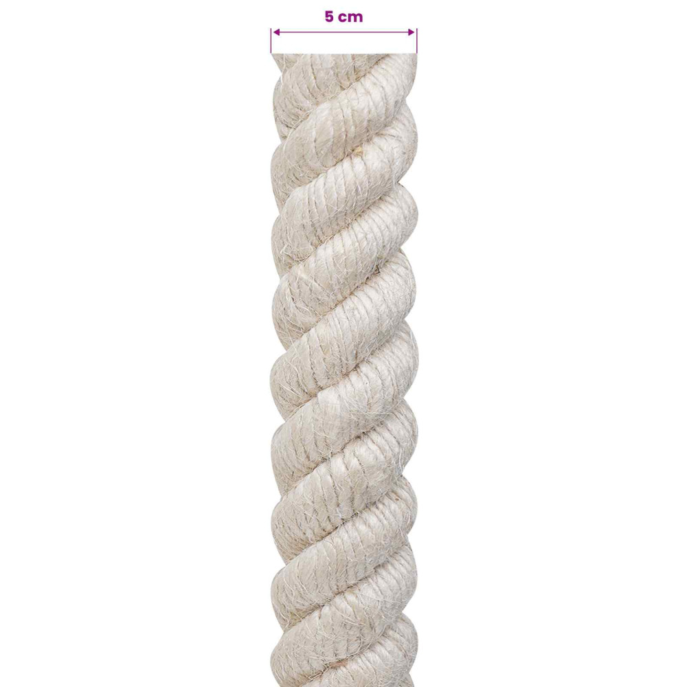Produktbild för Juterep 50 Vit 100% Tossa jute