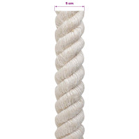 Produktbild för Juterep 50 Vit 100% Tossa jute