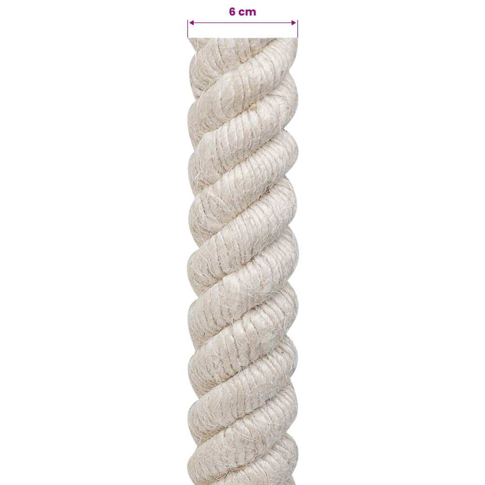 Produktbild för Juterep Vit 100% Tossa jute