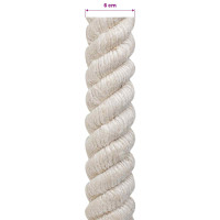 Produktbild för Juterep Vit 100% Tossa jute