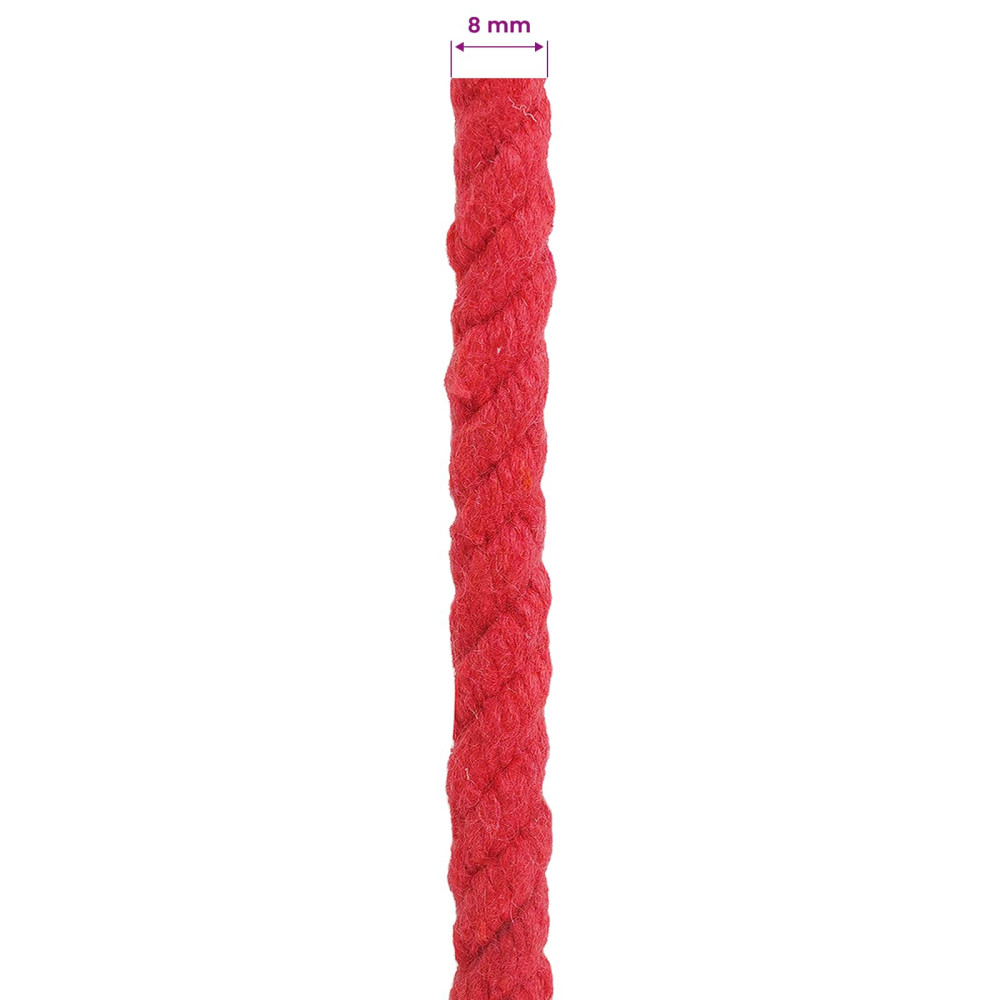 Produktbild för Rep Röd 0,8 x 0,8 x 50000 cm Bomull