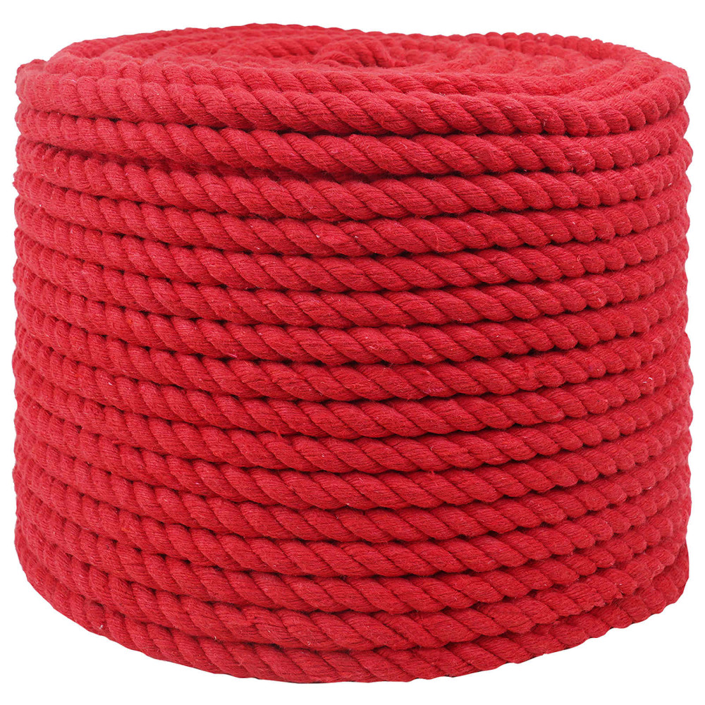Produktbild för Rep Röd 1 x 1 x 10000 cm Bomull