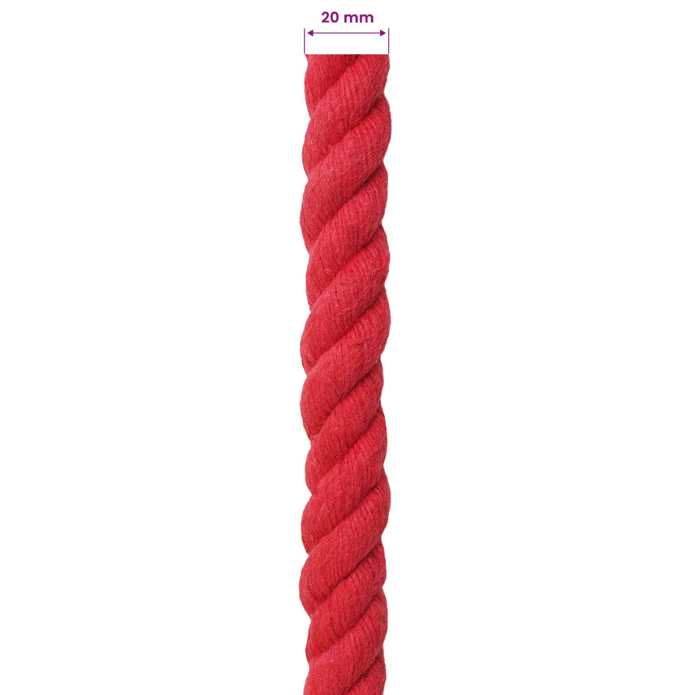 Produktbild för Rep Röd 2 x 2 x 2500 cm Bomull