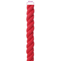 Produktbild för Rep Röd 2 x 2 x 2500 cm Bomull