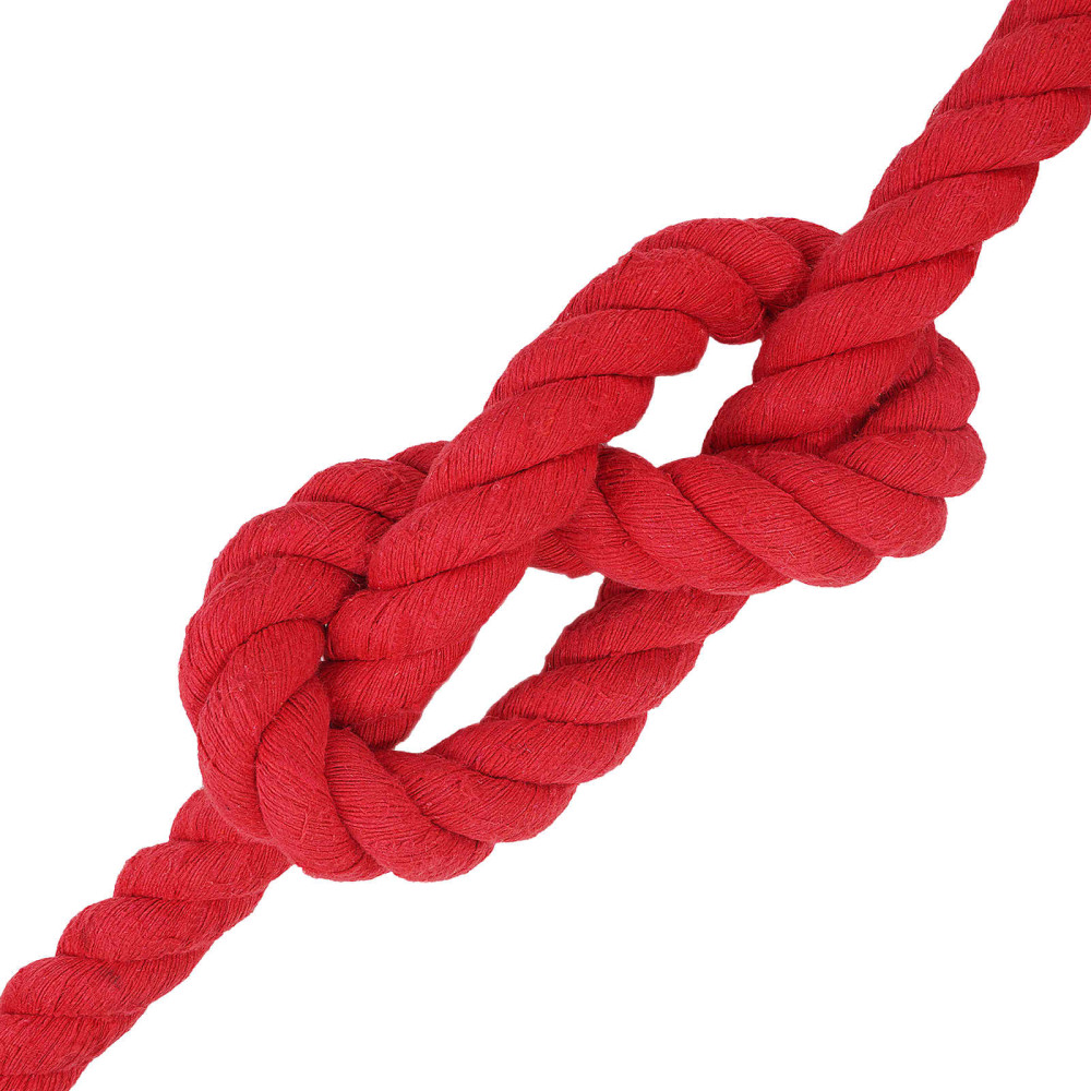 Produktbild för Rep Röd 3,6 x 3,6 x 500 cm Bomull