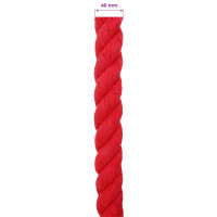Produktbild för Rep Röd 4 x 4 x 500 cm Bomull
