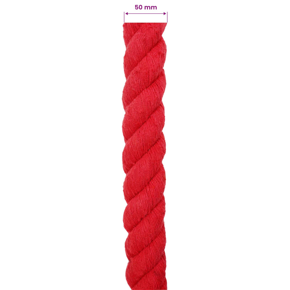 Produktbild för Rep Röd 5 x 5 x 1000 cm Bomull