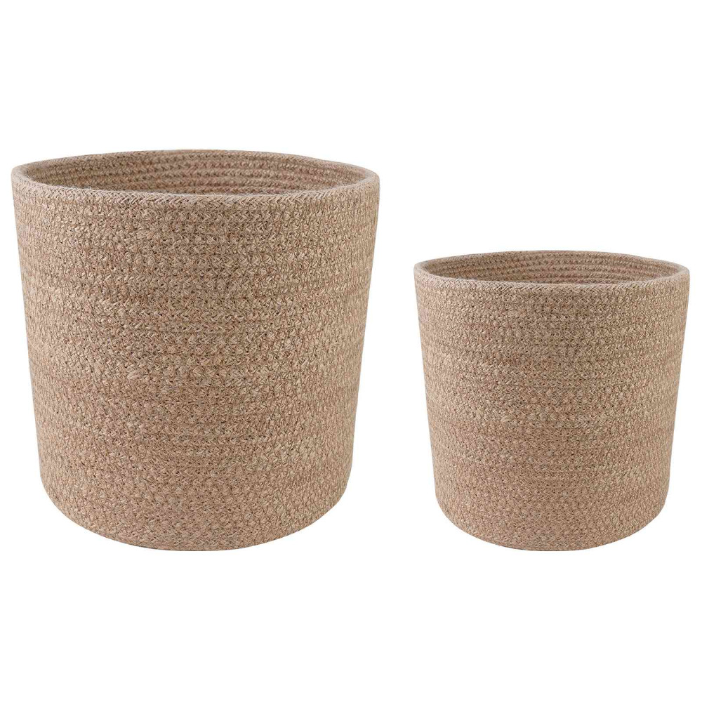 Produktbild för Krukset för Växter 2 pcs Naturlig Ø 28 x 28 cm 100% Tossa Jute