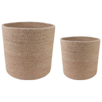 Produktbild för Krukset för Växter 2 pcs Naturlig Ø 28 x 28 cm 100% Tossa Jute