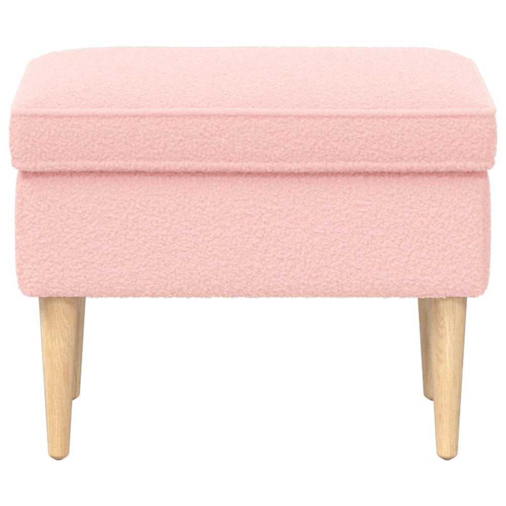 Produktbild för Fotpall Rosa 55 x 35 x 41 cm Bouclé