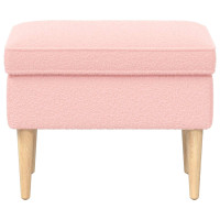 Produktbild för Fotpall Rosa 55 x 35 x 41 cm Bouclé