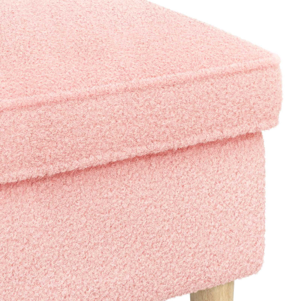 Produktbild för Fotpall Rosa 55 x 35 x 41 cm Bouclé
