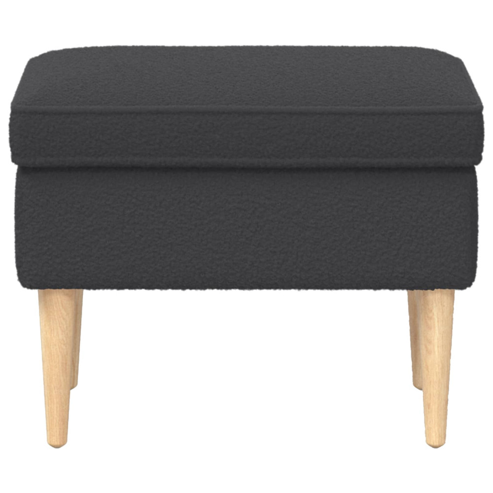Produktbild för Fotpall Mörkgrå 55 x 35 x 41 cm Bouclé