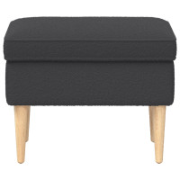 Produktbild för Fotpall Mörkgrå 55 x 35 x 41 cm Bouclé